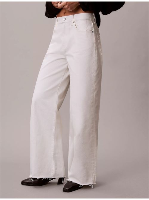 the wide leg raw hem CALVIN KLEIN JEANS | LV047F733GASN